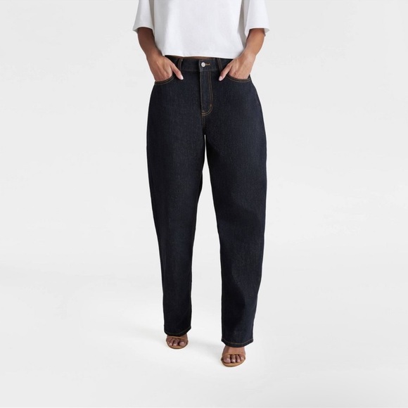 Denim - KBB by KAHLANA Women's Mid-Rise Wide Leg 'The Kahlana Jean' Dark Indigo